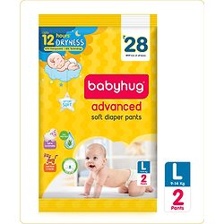 Babyhug Advanced Pant Style Diapers New Born (NB) Size - 2 Pieces