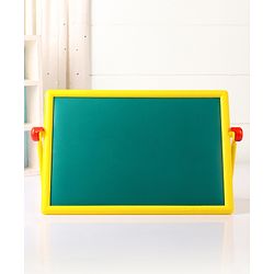 Babyhug Junior 2 in 1 Magnetic Letters and Numbers Learning & Writing Board with Duster & Chalk 36 pieces- Multicolour