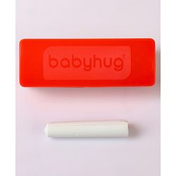 Babyhug Junior 2 in 1 Magnetic Letters and Numbers Learning & Writing Board with Duster & Chalk 36 pieces- Multicolour