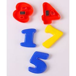 Babyhug Junior 2 in 1 Magnetic Letters and Numbers Learning & Writing Board with Duster & Chalk 36 pieces- Multicolour