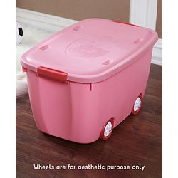 Babyhug Compact Multipurpose Storage Box with Wheels - Pink