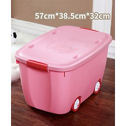 Babyhug Compact Multipurpose Storage Box with Wheels - Pink