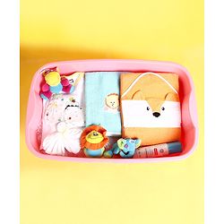 Babyhug Compact Multipurpose Storage Box with Wheels - Pink