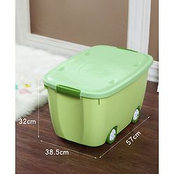 Babyhug Compact Multipurpose Storage Box with Wheels - Green
