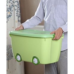 Babyhug Compact Multipurpose Storage Box with Wheels - Green