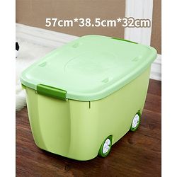 Babyhug Compact Multipurpose Storage Box with Wheels - Green