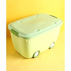 Babyhug Compact Multipurpose Storage Box with Wheels - Green