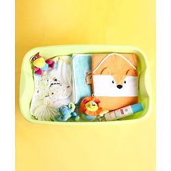 Babyhug Compact Multipurpose Storage Box with Wheels - Green