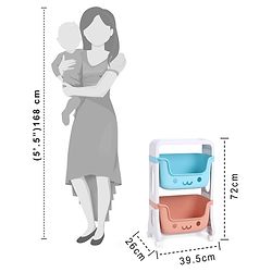 Babyhug 2 Layer Multipurpose Storage Rack - Muticolor
