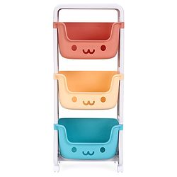 Babyhug 3 Layer Multipurpose Storage Rack - Sky Blue Yellow Red