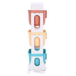 Babyhug 3 Layer Multipurpose Storage Rack - Sky Blue Yellow Red