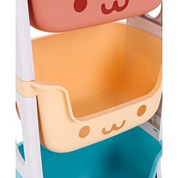 Babyhug 3 Layer Multipurpose Storage Rack - Sky Blue Yellow Red