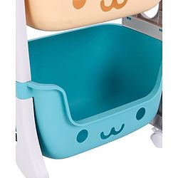Babyhug 3 Layer Multipurpose Storage Rack - Sky Blue Yellow Red