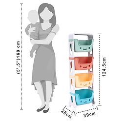 Babyhug 4 Layer Multipurpose Storage Rack - Muticolor
