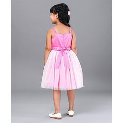 Babyhug Singlet Frock Floral Corsage - Pink