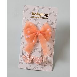 Babyhug Bow Hair Clip Set of 2 Pieces - Orange