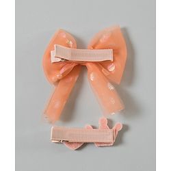 Babyhug Bow Hair Clip Set of 2 Pieces - Orange