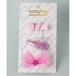 Babyhug Hair Clips Pack of 3 - Multicolour