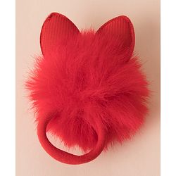 Babyhug Hair Rubber Band with Ear & Eyes Applique - Red