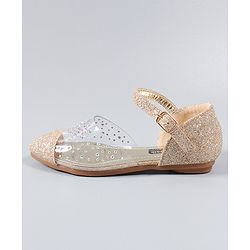 Cute Walk By Babyhug Party Wear Sandals - Golden