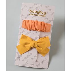 Babyhug Bow & Butterfly Hair Clips Pack of 2 - Yellow