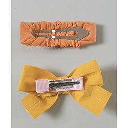 Babyhug Bow & Butterfly Hair Clips Pack of 2 - Yellow