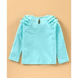 Babyhug Full Sleeves Top Doll Print - Light Blue