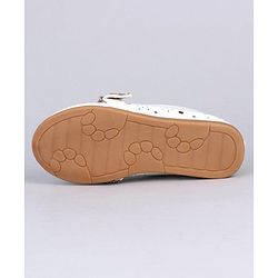 Cute Walk by Babyhug Party Wear Belly Shoes - White