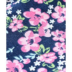 Babyhug Full Length Leggings Floral Print - Navy