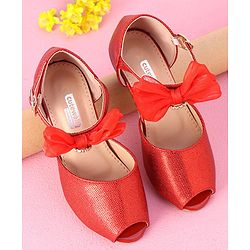 Cute Walk by Babyhug  Peeptoes Sandals - Red