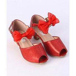 Cute Walk by Babyhug  Peeptoes Sandals - Red