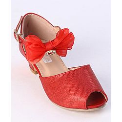 Cute Walk by Babyhug  Peeptoes Sandals - Red
