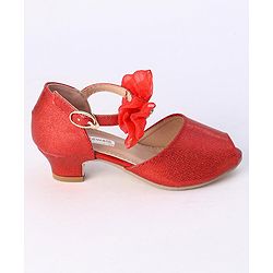 Cute Walk by Babyhug  Peeptoes Sandals - Red