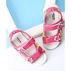 Cute Walk by Babyhug Sandals With Dual Velcro Closure - Fuchsia