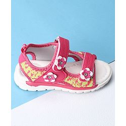 Cute Walk by Babyhug Sandals With Dual Velcro Closure - Fuchsia