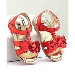Cute Walk by Babyhug Sandals Girl RED 30