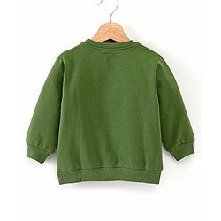 Babyhug Full Sleeves Pull Over Sweatshirt Mickey Graphics - Green