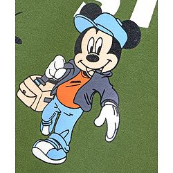 Babyhug Full Sleeves Pull Over Sweatshirt Mickey Graphics - Green