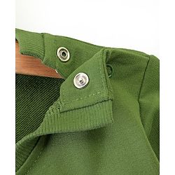 Babyhug Full Sleeves Pull Over Sweatshirt Mickey Graphics - Green