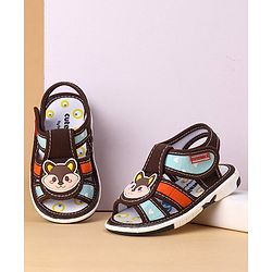 Cute Walk by Babyhug Sandals Animal Patch - Brown