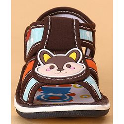 Cute Walk by Babyhug Sandals Animal Patch - Brown