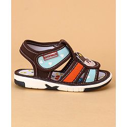 Cute Walk by Babyhug Sandals Animal Patch - Brown