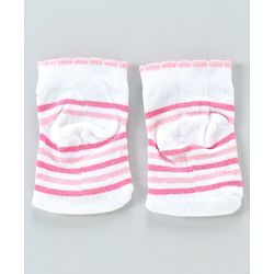 Cute Walk By Babyhug Antibacterial Ankle Length Socks Set of 5 - Pink White
