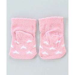 Cute Walk By Babyhug Antibacterial Ankle Length Socks Set of 5 - Pink White