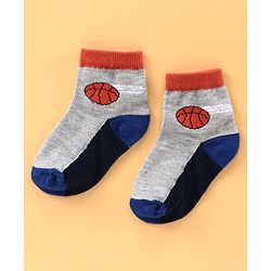 Cute Walk by Babyhug Ankle Length Antibacterial Socks Football Design Pack of 5 - Multicolor