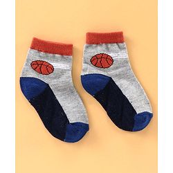 Cute Walk by Babyhug Ankle Length Antibacterial Socks Football Design Pack of 5 - Multicolor