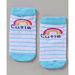 Cutewalk By Babyhug Multi Print Anti Bacterial Ankle Length Socks Pack of 5 - Multicolour