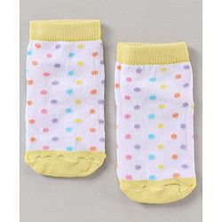 Cutewalk By Babyhug Multi Print Anti Bacterial Ankle Length Socks Pack of 5 - Multicolour