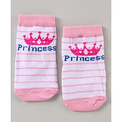 Cutewalk By Babyhug Multi Print Anti Bacterial Ankle Length Socks Pack of 5 - Multicolour