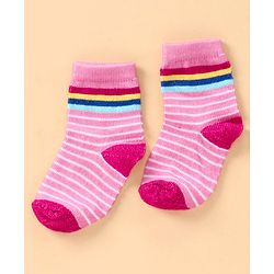 Cute Walk By Babyhug Antibacterial Ankle Length Socks Set of 5 - Multicolor